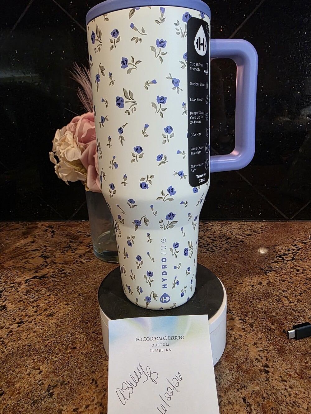 HydroJug 32oz Flawless Indigo Blossom